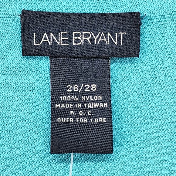 NWT Lane Bryant Womens Plus 26/28 Tunic Top Blue Turquoise Ruffle Hem Ruched New - Picture 11 of 13